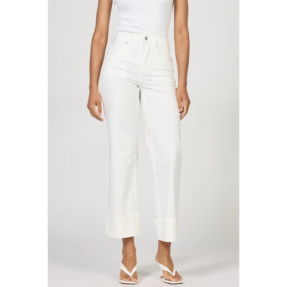 NEW DEAR JOHN DENIM holly cuffed denim jeans in egret
